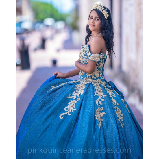 Sweetheart Neck Blue Quinceanera Dress Off Shoulder Sweet 15 Gowns 2024 Ball Gown Princess Dresses Lace Appliques Birthday Party Robe