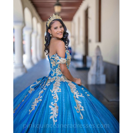 Sweetheart Neck Blue Quinceanera Dress Off Shoulder Sweet 15 Gowns 2024 Ball Gown Princess Dresses Lace Appliques Birthday Party Robe