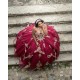 Instagram Gowns Burgundy Quinceanera Dress Gold Lace Appliques Sweetheart Neck Girls Sweet 16 Dresses Sleeveless 15 Birthday Party Robe