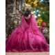 Burgundy Quinceanera Dress Sleeveless Sweet 15 Gowns Cape Sleeve 2024 Ball Gown Princess Dresses Sweetheart Neck Lace Appliques Birthday Party Robe