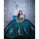 Sleeveless Emerald Green Quince Dress Vestidos De 15 Anos Lace Appliques Wear Pageant Sweetheart Girls Sweet 16 Dresses