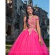 Lace Appliques Hot Pink Quinceanera Dress Vestidos De 15 Anos Wear Pageant