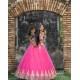 Lace Appliques Hot Pink Quinceanera Dress Vestidos De 15 Anos Wear Pageant