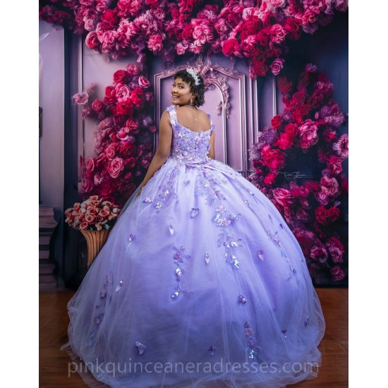 Lavender Quinceanera Dress Lace Appliques Instagram Gowns Sweetheart Neck Girls Sweet 16 Dresses Sleeveless 15 Birthday Party Robe