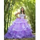 Lilac 2024 Quinceanera Dress Lace Appliques Sleeveless Vestidos De 15 Anos Ruffled Wear Pageant