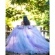 Long Sleeve Lilac Quince Dress Vestidos De 15 Anos Lace Appliques Wear Pageant Sequin Sweetheart Girls Sweet 16 Dresses