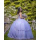 Spaghetti Strap Lilac Quince Dress Sequin Girls Sweet 16 Dresses Sweetheart Vestidos De 15 Anos Sleeveless Wear Pageant