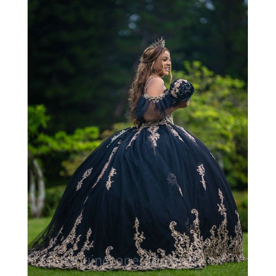 Sweetheart Neck Navy Blue Quinceanera Dress Lace Appliques Instagram Gowns Girls Sweet 16 Dresses 15 Birthday Party Robe