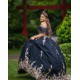 Sweetheart Neck Navy Blue Quinceanera Dress Lace Appliques Instagram Gowns Girls Sweet 16 Dresses 15 Birthday Party Robe