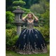 Sweetheart Neck Navy Blue Quinceanera Dress Lace Appliques Instagram Gowns Girls Sweet 16 Dresses 15 Birthday Party Robe