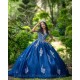 Navy Blue Quinceanera Dress Lace Appliques Off Shoulder Vestidos De 15 Anos Wear Pageant Sweetheart Neck Girls Sweet 16 Dresses