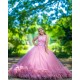 Ruffled Pink Quinceanera Dress Vestidos De 15 Anos Sleeveless Lace Appliques Wear Pageant