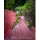 Ruffled Pink Quinceanera Dress Sleeveless 2024 Princess Dresses Lace Appliques Birthday Party Robe