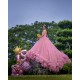 Ruffled Pink Quinceanera Dress Sleeveless 2024 Princess Dresses Lace Appliques Birthday Party Robe