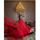 Ruffled Red Quinceanera Dress Sleeveless Wear Pageant Lace Appliques Vestidos De 15 Anos