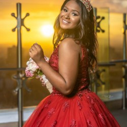 Ruffled Red Quinceanera Dress Sleeveless Wear Pageant Lace Appliques Vestidos De 15 Anos