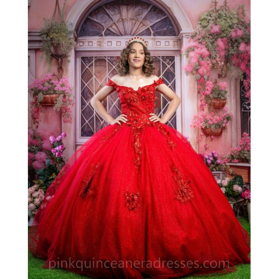 Red Quinceanera Dress Sweetheart Neck Girls Sweet 16 Dresses Off Shoulder Vestidos De 15 Anos Lace Appliques Instagram Gowns