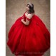 Sweetheart Neck Red Quinceanera Dress Girls Sweet 16 Dresses Off Shoulder Vestidos De 15 Anos Lace Appliques Wear Pageant