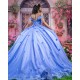 Royal Blue Quinceanera Dress Sweetheart Neck Girls Sweet 16 Dresses Off Shoulder Vestidos De 15 Anos Lace Appliques Instagram Gowns