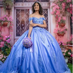 Royal Blue Quinceanera Dress Sweetheart Neck Girls Sweet 16 Dresses Off Shoulder Vestidos De 15 Anos Lace Appliques Instagram Gowns