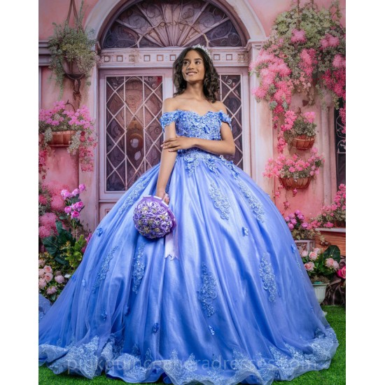 Royal Blue Quinceanera Dress Sweetheart Neck Girls Sweet 16 Dresses Off Shoulder Vestidos De 15 Anos Lace Appliques Instagram Gowns