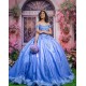 Royal Blue Quinceanera Dress Sweetheart Neck Girls Sweet 16 Dresses Off Shoulder Vestidos De 15 Anos Lace Appliques Instagram Gowns