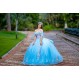 Sweetheart Neck Sky Blue Quinceanera Dress Lace Appliques Instagram Gowns Girls Sweet 16 Dresses Off Shoulder 15 Birthday Party Robe