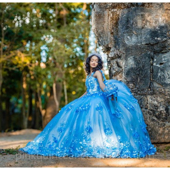 Sky Blue Quinceanera Dress Sweetheart Neck Girls Sweet 16 Dresses Off Shoulder Sweet 15 Birthday Party Robe Lace Appliques Instagram Gowns