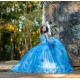 Sky Blue Quinceanera Dress Sweetheart Neck Girls Sweet 16 Dresses Off Shoulder Sweet 15 Birthday Party Robe Lace Appliques Instagram Gowns