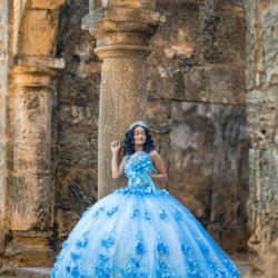 Sky Blue Quinceanera Dress Sweetheart Neck Girls Sweet 16 Dresses Off Shoulder Sweet 15 Birthday Party Robe Lace Appliques Instagram Gowns