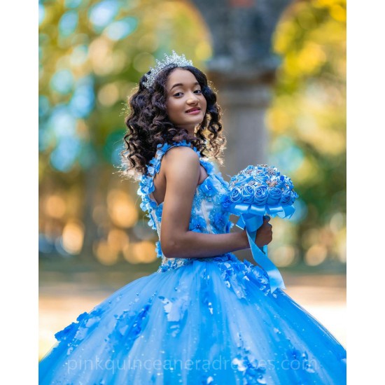 Sky Blue Quinceanera Dress Sweetheart Neck Girls Sweet 16 Dresses Off Shoulder Sweet 15 Birthday Party Robe Lace Appliques Instagram Gowns